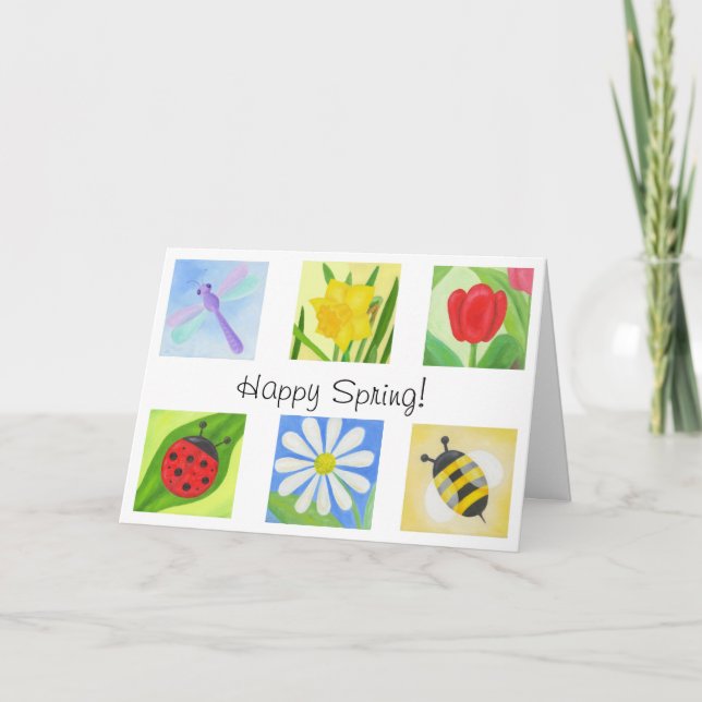 Happy Spring card (Front)