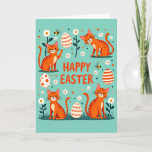 Happy Spring Cats Celebration Card