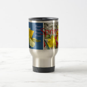 Happy Spring Daffodils Travel Coffee mugs Flowers