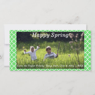 Happy Spring/Easter Photo Card Green
