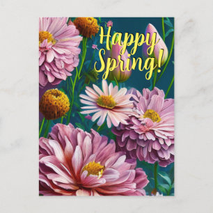 Happy Spring Mixed Flowers 3 Colours Template