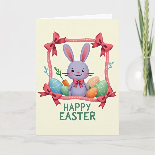 Happy Spring Oval Pattern Card (Front)