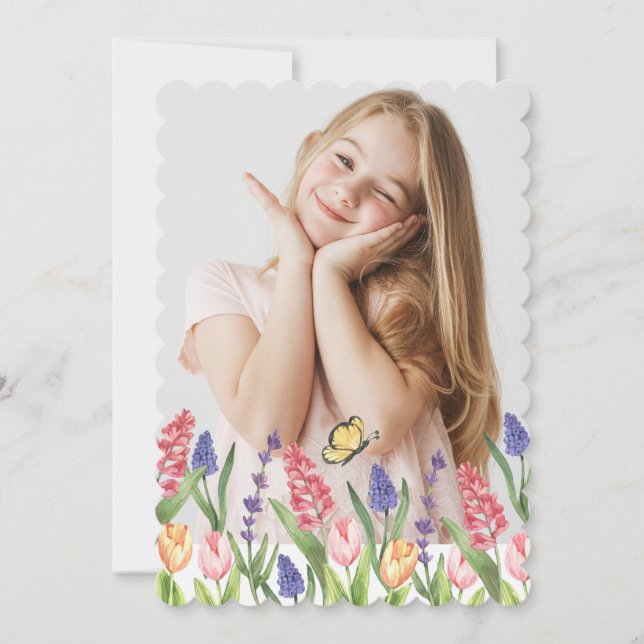 Happy Spring Photo Birthday Party Invitation (Front)