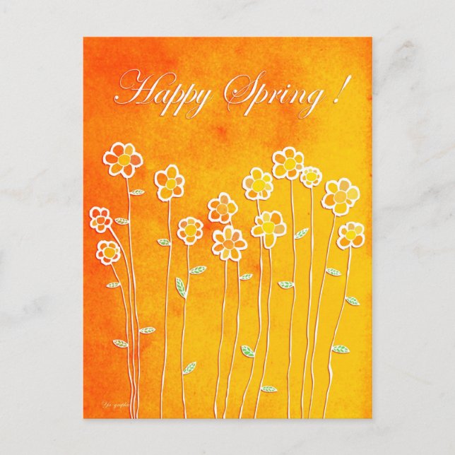 Happy Spring ! Postcard (Front)