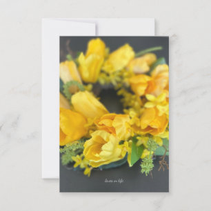 Happy Spring - Yellow Wreath  Card