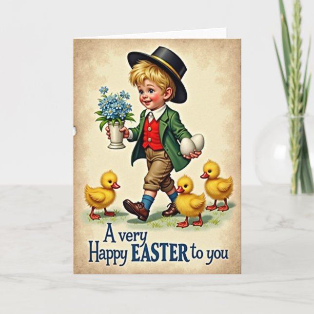 Happy Springtime Boy Card (Front)