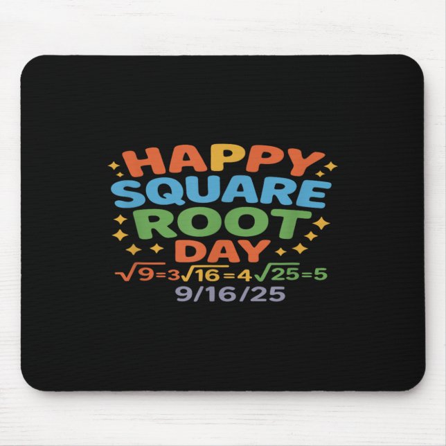 Happy Square Root Day Math Lover Number  Mouse Mat (Front)