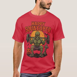 Happy Squatober Leg Day Challenge Vintage Hallowee T-Shirt
