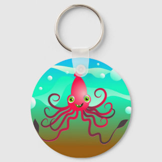 Happy Squid Key Ring