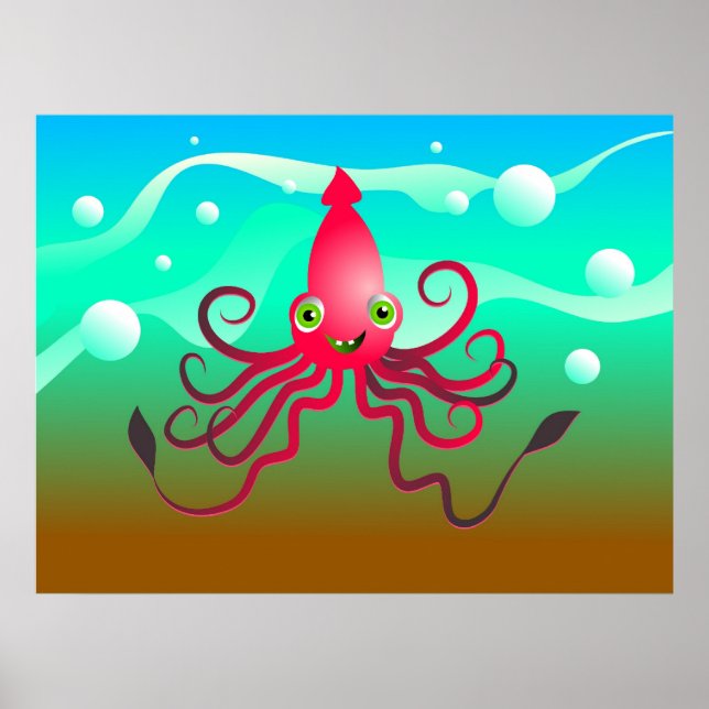 Happy Squid Poster (Front)