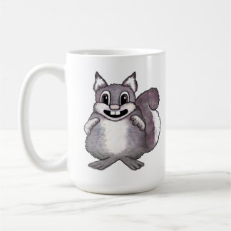 Happy Squirrel Cartoon Drawing  Coffee Mug