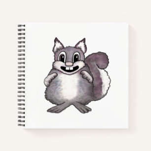 Happy Squirrel Cartoon Drawing Notebook