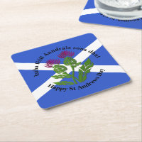 Happy St Andrews Day Flag Thistle