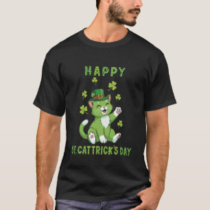 Happy St Cattrick's Day Meow Lucky Irish Cat Mum D T-Shirt