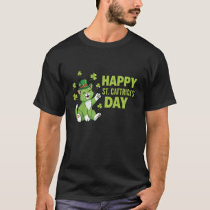 Happy St Cattrick's Day Meow Lucky Irish Cat Mum D T-Shirt