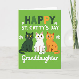 Happy St Cattys Day Granddaughter Card