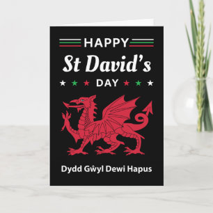 Happy St David's Day Dydd Gŵyl Dewi Hapus 3 Card