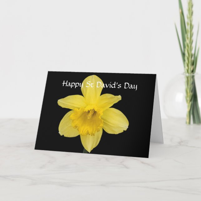  Happy St David's Day Yellow Daffodil Card (Front)