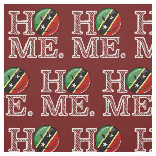 Happy St. Kitts Flag House Warmer Fabric