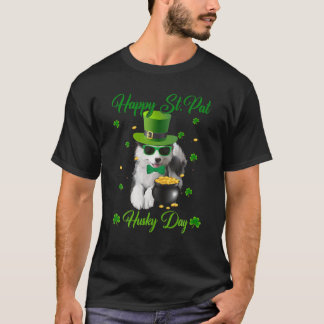 Happy St. Pat Husky Day Dog St. Patrick's Day T-Shirt