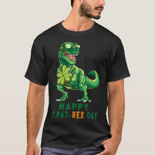 Happy St PaT Rex Day  Boy Kids Dinosaur St Patrick T-Shirt