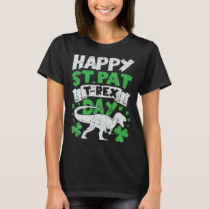 Happy St Pat rex Day Dinos St Patricks Day Kids Bo T-Shirt