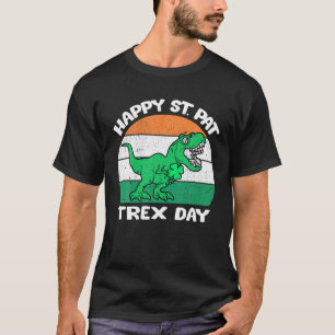 Happy St Pat Rex Day Dinosaur Boys Toddler St Patr T-Shirt