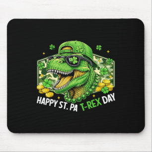 Happy St Pat-rex Day Dinosaur Camo St Patricks Day Mouse Mat
