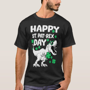 Happy St Pat Rex Day Dinosaur St Patricks Day Iris T-Shirt
