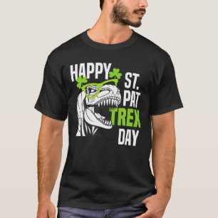 Happy St Pat-Rex Day Funny Toddler Kids Dino Saint T-Shirt