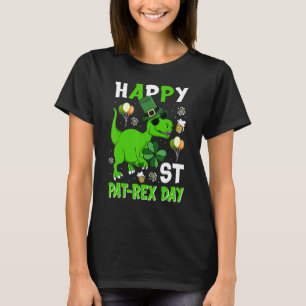 Happy St Pat Rex Day Leprechaun Dinosaur Irish Pat T-Shirt