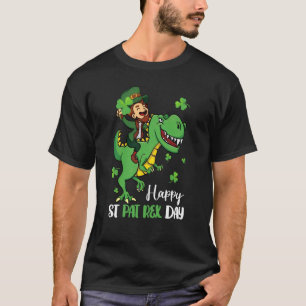 Happy St Pat Rex Day Leprechaun Dinosaur St Patric T-Shirt