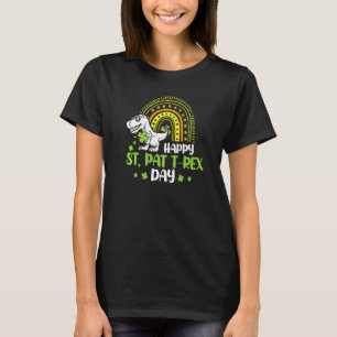 Happy St Pat Rex Day Rainbow St Patrick's Day Pun T-Shirt
