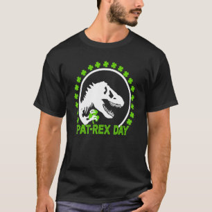 Happy St Pat Rex Day St Patrick Patrex Dinosaur T-Shirt