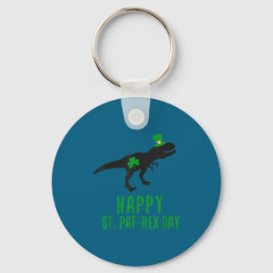Happy st. pat-rex day st. patricks day dinosaur key ring