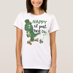 Happy St Pat Rex Day St Patricks Dinosaur Toddler T-Shirt