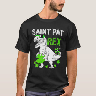 Happy St Pat Rex Saint Patrick's Day Dinosaur Boys T-Shirt
