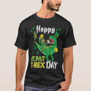 Happy St Pat Rex Saint Patrick's Day Leprechaun Di T-Shirt