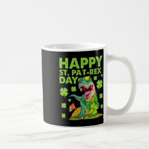 Happy St Pat T-rex Day Dinosaur St Patricks Day Bo Coffee Mug