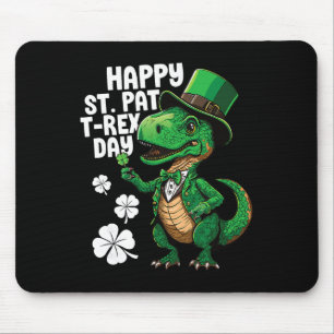 Happy St Pat T-rex Day St Patricks Day Dinosaur Di Mouse Mat