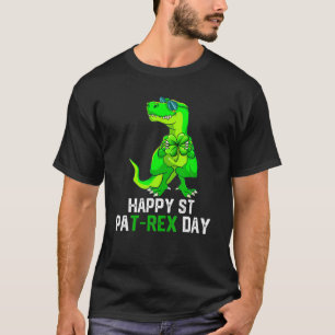 Happy St Pat T Rex Patrick's Day Funny Dinosaur Bo T-Shirt