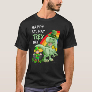 Happy St Pat T Rex Saint Patrick's Day Dinosaur T-Shirt