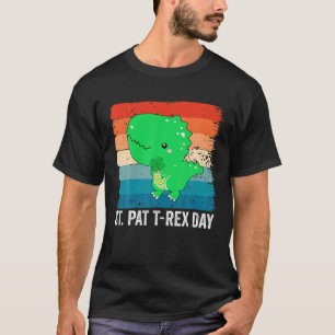 Happy St Pat Trex Day Cute Dinosaur St Patricks Da T-Shirt
