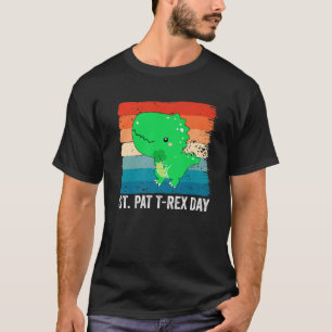 Happy St Pat Trex Day Cute Dinosaur St Patricks Da T-Shirt