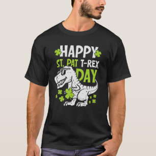 Happy St Pat Trex Day Dino Boys Toddler Kids St Pa T-Shirt