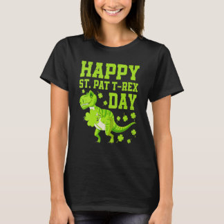 Happy St Pat Trex Day Dino St Patricks Day Dinosau T-Shirt