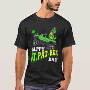 Happy St Pat Trex Day Dino St Patricks Day Groovy  T-Shirt