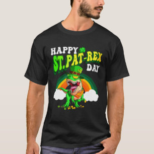 Happy St Pat Trex Day Dino St Patricks Day Groovy  T-Shirt