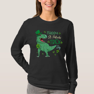 Happy St Pat Trex Day Dino St Patrick's Day Kids T T-Shirt