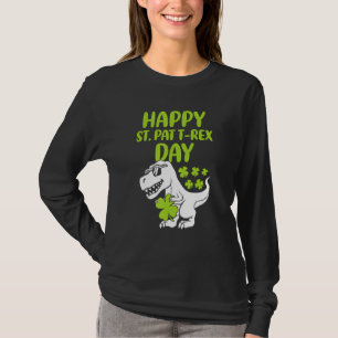 Happy St Pat Trex Day Dino St Patricks Day Toddler T-Shirt